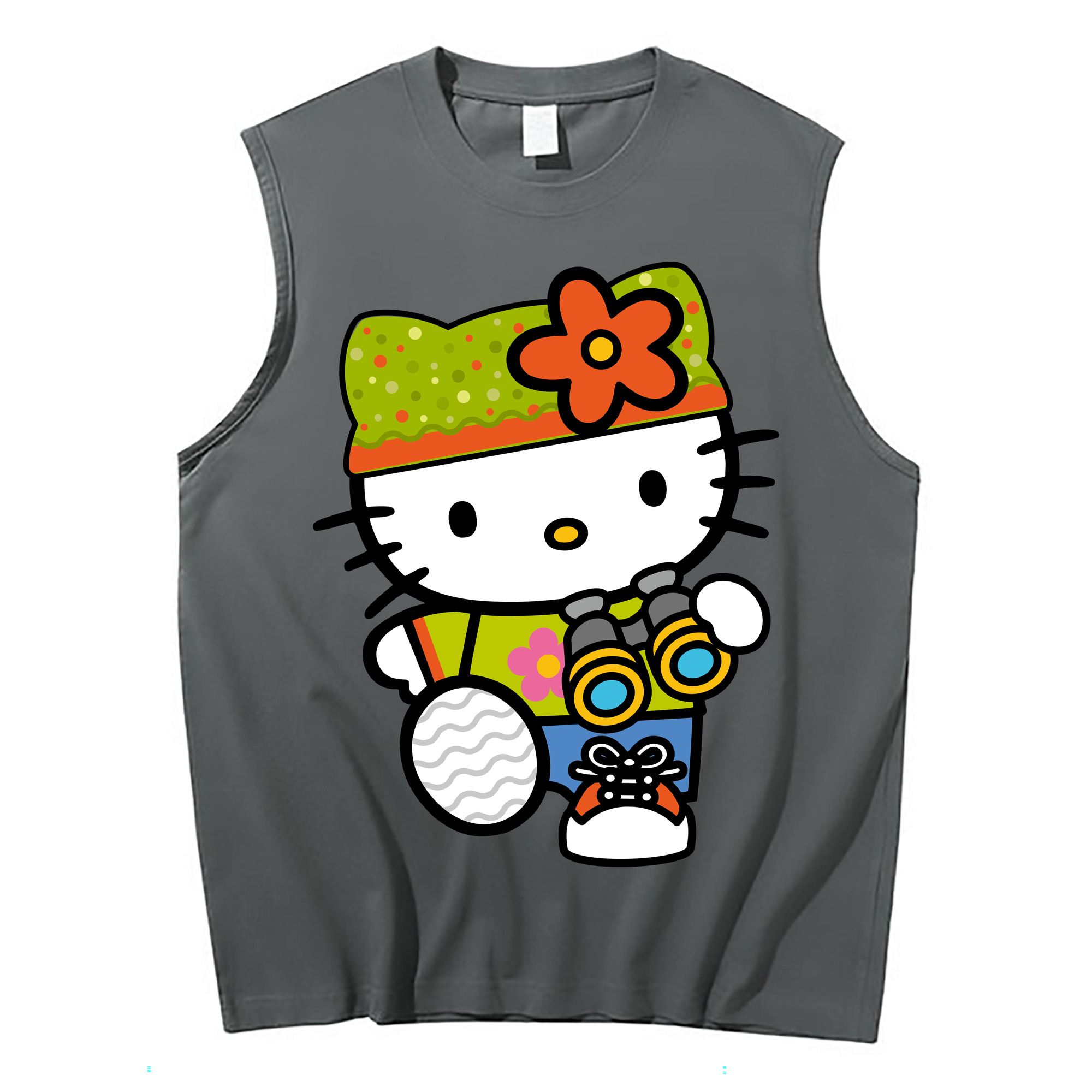 （画像用） Hello Kitty ハローキティ コットン100％タンクトップ（フロントプリント）